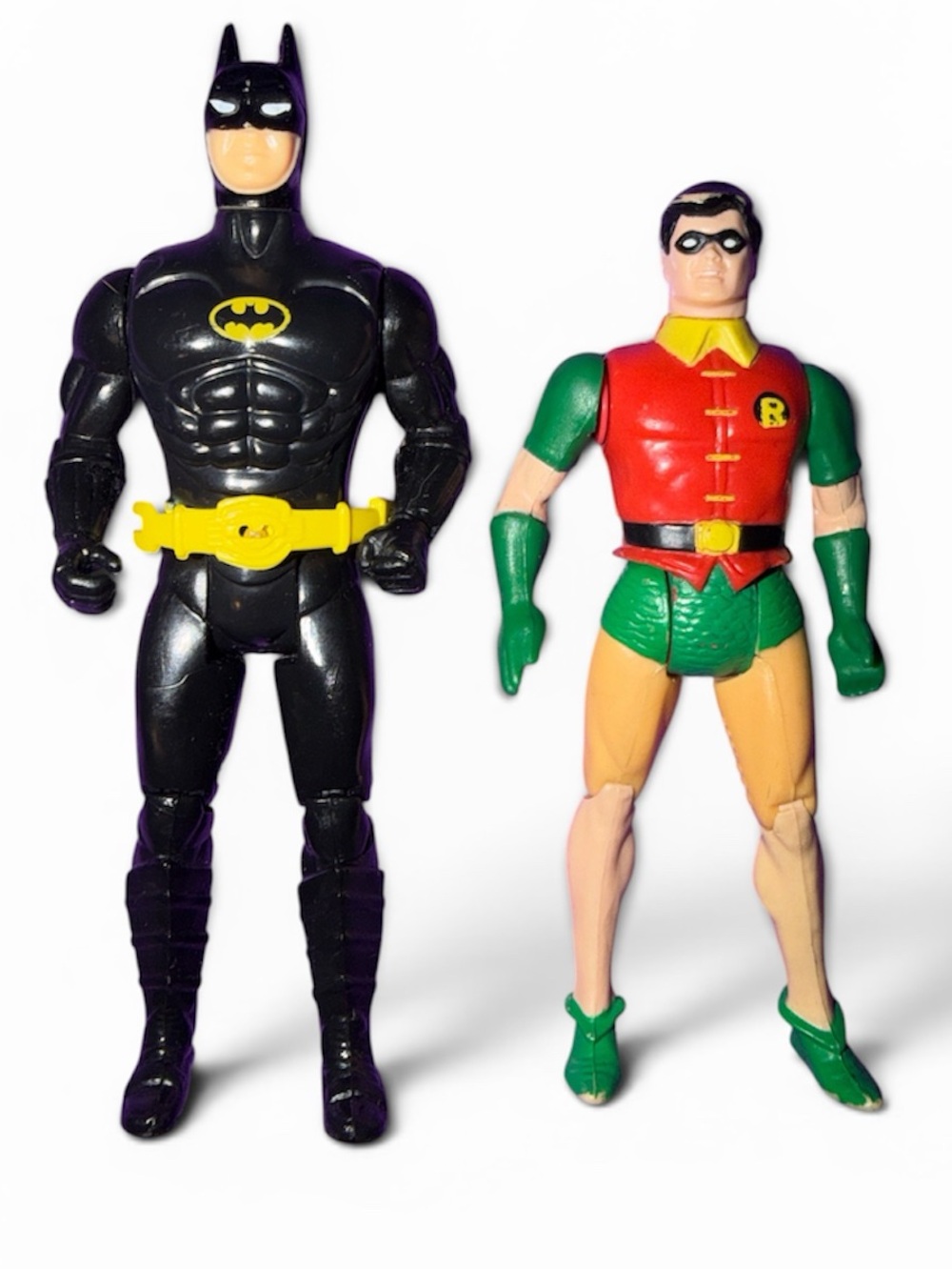 DC Comics Batman and Robin Action Figures - Black, Yellow, Red, Green
